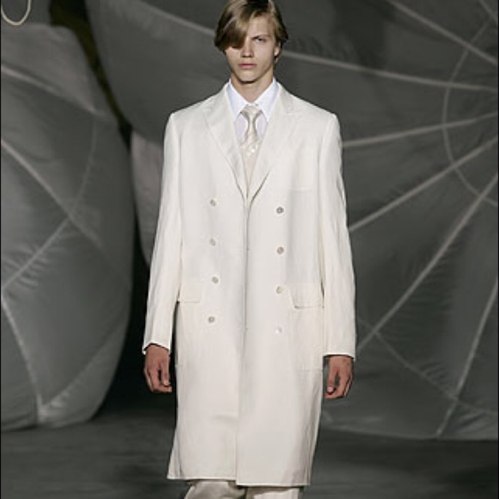 Alexander McQueen Runway Silk Blend Coat Sz 38